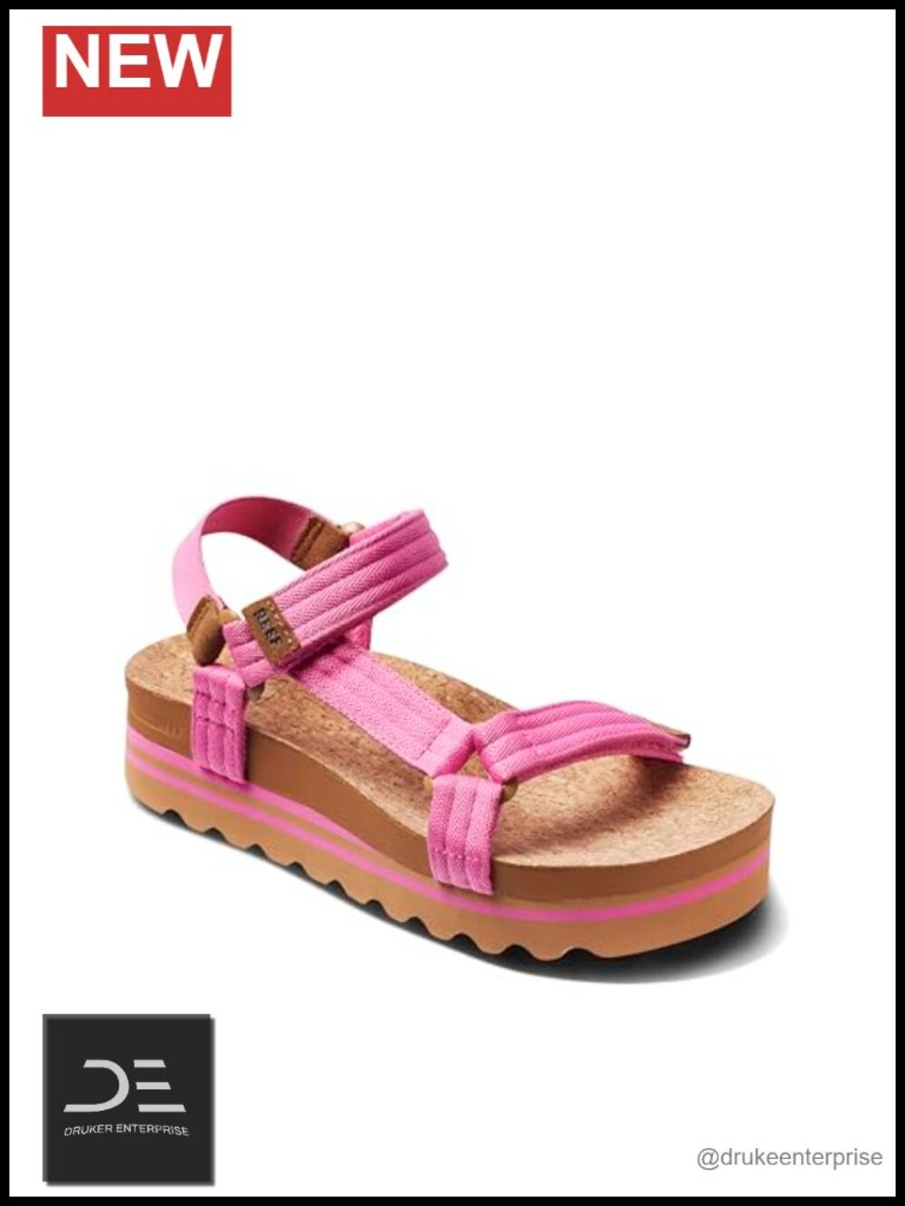 Women's Platform Sandals with Cushioned Footbed - Vegan Leather
